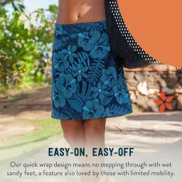ripskirt hawaii | Length 2 with Pockets | Quick Wrap, Quick Dry, Travel Skirt with Side Pockets, Maui Moonlight, 8-10 image 2