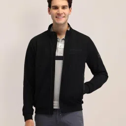 u.s. polo assn. Men's Black Solid High neck Long Sleeve Casual Polyester Regular Fit Jacket image 5
