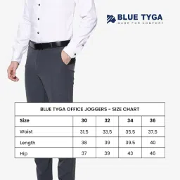 blue tyga Ultimate Office Joggers for Men | Wrinkle Free & Lightweight Joggers for Men | Ultra-Stretchable Pants for Office & Parties image 5