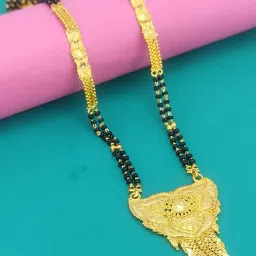 jecy jewels One Gram Gold Plated 30 Inches Long Mangalsutra Jewellery 30 Inches image 1