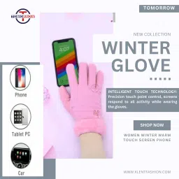 tomorrow fashion Tomorrow Women's Winter Gloves - Warm, Stylish, and Touchscreen Compatible | INTELLIGENT TOUCH TECHNOLOGY GLOVES FOR GIRL AND WOMEN image 3