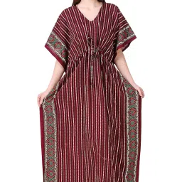 masha Women's Cotton Maxi Adjustable Regular Nightdress image 2