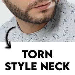 fanideaz Mens Surfer Printed Tshirts for Men Soft Cotton Destroy Neck Tshirt for Man Full Sleeve Branded Comfortable Fit Stylish Casual Wear Round Neck t Shirt for Man image 1