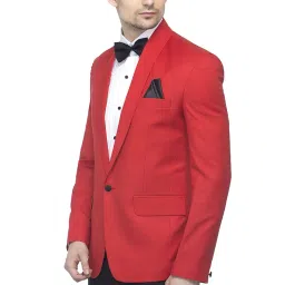 favoroski Designer Men's Slim Italian Fit Shawl Collar Tuxedo Suit Blazer, Navy Blue image 4