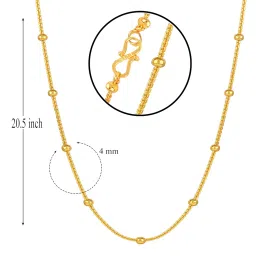 thrillz Trendy and fancy elegant design gold plated fisher ball neck chain for men and women image 4