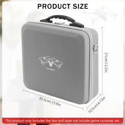 ZORBES® Air 3/3S Portable Carry Bag,Protective Bag,Travel Storage PU Hard Case with Shoulder Strap Accessories for DJI Air 3/3S Drone Accessories image 1