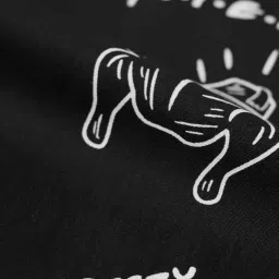 the souled store FRIENDS: Doodle Men and Boys Drawstring Waist Black All Over Printed Cotton Regular Fit Lightweight All-Season Lounge Pyjamas image 4