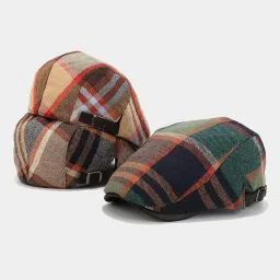 zacharias Men's Cotton Beret Golf Ascot Cap A-29 (Multicolor-02_Free Size) (Pack of 1) image 1