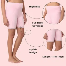 the mom store Maternity Panties, Boyshorts Panties for Women - High Rise Maternity Wear, Full Rear Coverage Cotton Maternity Panty - Ideal for Pregnancy image 2