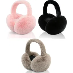 kotsana Foldable Ear Muffs Women Winter Fluffy Earmuffs Warm Girls Ear Warmer Soft Outdoor Ear Cover Warmer Minnie Design Windproof Woolen Warm Ear Muff(FREE SIZE) image 4