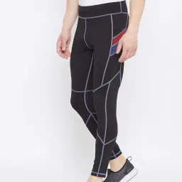 jump usa Men Solid Active Wear Tights | Polyester | Running/Training or Gym image 2