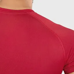 fuaark Nylon Seamless Compression Half Sleeves Dry Fit T-Shirts for High Performance in Gym image 5