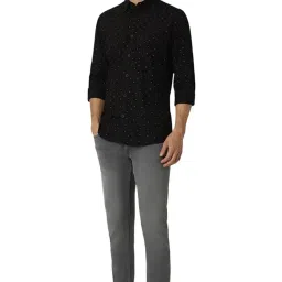 peter england Men's Slim Fit Casual Shirt |100% Cotton | Micro Ditsy Print| Full Sleeve image 3