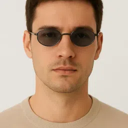 hasterr lifestyle Unisex Oval Vintage Sunglasses, Modern Look image 2