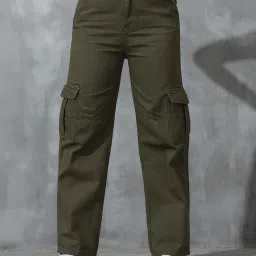 kateclo High Waist Wide Leg Cargo Jeans for Women | Stylish Women's Cargo Pants image 2