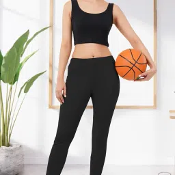 saintx Women's Slimming Yoga Pants | Ultra-Soft, Ultra-Stretch & Ultra-Light, Sweat Wicking Fabric | High Waist, Body Contouring Shapewear | Flattering Fit | Look 1 Size Slimmer Instantly image 1