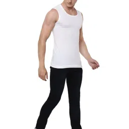 ramraj cotton Men's Sleeveless Inner Vest White RISEUP-RNBS image 4