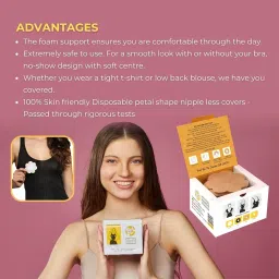 slickfix Self Adhesive Nipple Covers Disposable, Nipple Pasties, No Show Bra for Women, Nipple Shields, Breast Covers for Girls, Nipple Petals Disposable. image 2