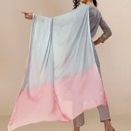 ethnicjunction Women's Chanderi Silk Jacquard Straight Kurta Pant with Dupatta image 5