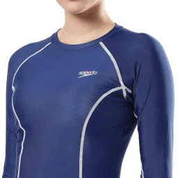 speedo Women's Solid Long Sleeve Suntop image 5