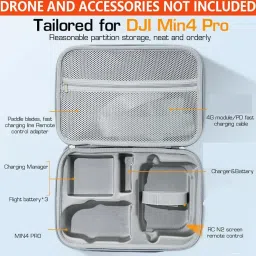 ZORBES® Air 3/3S Portable Carry Bag,Protective Bag,Travel Storage PU Hard Case with Shoulder Strap Accessories for DJI Air 3/3S Drone Accessories image 2