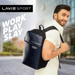 lavie sport Chairman 24 Litres Backpack with Padded Laptop Sleeve | Fits upto 14" Laptop | Polyster Business Backpack for Men & Women | Durable Office Bag | Upto 14 inch Notebook/MacBook Compatible image 1