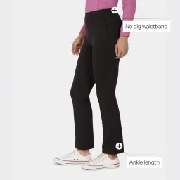 blissclub Women The Ultimate Straight Pants | Trousers for Women | Straight Fit | Pintuck Design | Polyester image 4
