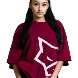 leotude Cottonblend Oversized Half Sleeve Colorful Printed Combo T-Shirts for Women (Pack of 2) image 3