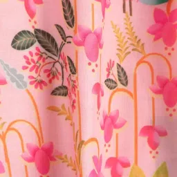 fab curate with tagline curate your own fabric Fabcurate Stunning Vintage Peach & Pink Floral Jacket for Women | Notched Neck with Full Sleeves Jacket for Ladies | Fashionable Casual Wear image 4