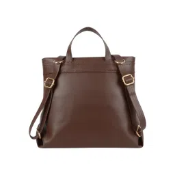 baggit Diego Dark Brown Back| Spacious 1 Compartment Design | Whipstitch Pattern | Cruelty-Free PVC Material | Stylish & Practical | Perfect for Casual Outings | Lightweight & Durable image 1