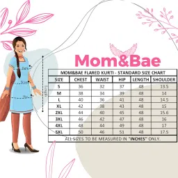 mom&bae Women's Printed Flared Maternity Feeding Dresses, Feeding Kurti with Zip image 5