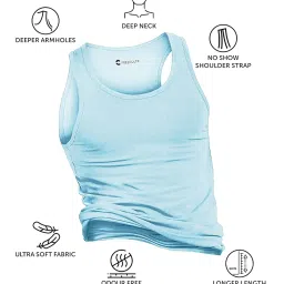 freecultr Vest for Men | Bamboo Sleeveless Super Soft Round Neck Gym Comfort Vests | Workout Regular Fit Innerwear | Breathable Sando with Long Hemline | Four-Piece Assortment image 5