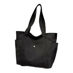 club bollywood VELURA Women Shoulder Bag Fashion Female Canvas Tote Bag for Vacation Party Outdoor Black|1 Sun Protection Nose Protector for Sunglasses|Women's Handbags & Bags| Womens Handbags & Bags image 3
