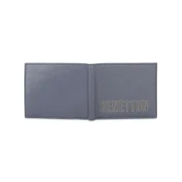 united colors of benetton Selik Leather Global Coin Wallet for Men - Navy, 4 Card Slots image 4