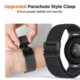 KEYSJEFF Compatible with Huawei Watch GT 5 Strap 46mm,One-click Bands Compatible with Huawei GT 4/3/3 pro 46mm Strap,22mm Woven Nylon Replacement Straps with Parachute Buckle image 3