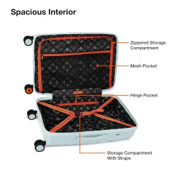 nasher miles Paris Hard-Sided Polypropylene Check-in Luggage 28 inch | 75cm | 8 Wheels Large Trolley Bag for Travel | Suitcase (Pastel Green) image 5