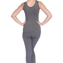 wako Women's Cotton Quilted Sleeveless Thermal Winter Wear Vest and Pajama Slim Fit Innerwear Body Warmer Top Trouser Set image 2