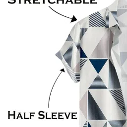 lamboo Men Goa Premium Stylish Fashion Branded Graphic Print Cotton Stretchable Fabric Slim Fit Cut Away Collar Casual Shirt image 3