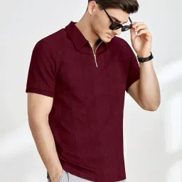 kajaru Men's Solid Regular Fit T-Shirt image 2