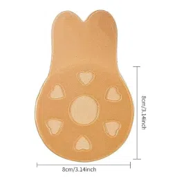 skylace Ultra-Thin Silicone Nipple Pad: Invisible Adhesive Backless Bra Pads with Reusable Rabbit Design for Girls, Women's Chest Lift Up and Comfort Padded image 2