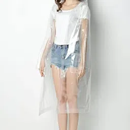 ketkar Rain Ponchos Transparent Raincoats With Hood For Adults Clear Raincoat For Women And Men image 5