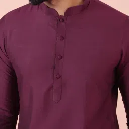 kisah Mens Kurta|Blended Fabric Solid Pattern Fashionable Mens Ethnic Wear|Regular Fit Mandarin Collar Long Sleeves image 4