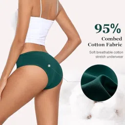 clever creations Cupatex Cotton Hipster Panties(Pack of 8) image 5