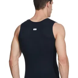 dixcy scott Originals Men's Cut & Sew Color Block Printed On Side Durable & Comfortable 100% Combed Cotton Muscle Fit Gym Regular Fit Vest Innerwear (Pack of 2) image 2