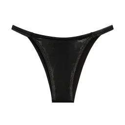 daddy come Women’s Faux Leather G-String Panty | Stretchable Honeymoon & Intimate Wear Lingerie | Minimal Coverage Thong for Special Occasions image 1