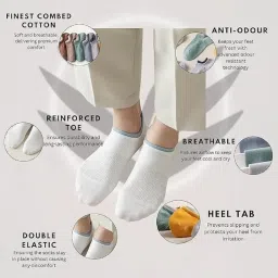 reemc enterprise MEN Cotton Printed Sport Ankle Socks – 8 Pairs, Soft Cotton, Breathable & Comfy, Lightweight, Breathable, Everyday Use image 4