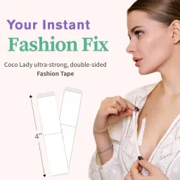 coco lady Double Sided Fashion Tape for Clothes | Premium, Transparent, Skin Friendly, Strong Hold, Sweatproof Body Tape | 36 Strips image 1