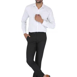 maleno Men's Black Formal Trousers for Men | Slim Fit Trousers for Men |Trousers for Office, Party image 4