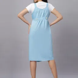 mamma's maternity Women's Cotton Maternity/Pregnancy/Easy Breastfeeding/Feeding/Western Dress with Zippers for Nursing Pre and Post Pregnancy image 3