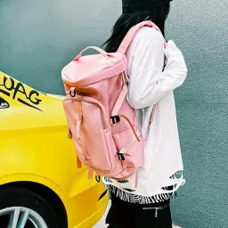 tri-unity Nylon 25 Cms Small Imported Lightweight Waterproof Duffle Bag, Rucksack Travel Bag, Backpack Carry Luggage (Main Parent) image 3